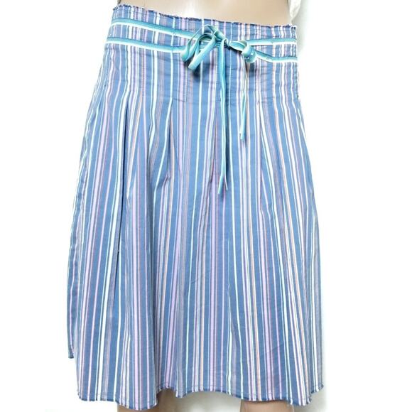 Old Navy | Vertical Stripe Ribbon Raw Hem Skirt Colorful Spring Summer - Picture 1 of 7
